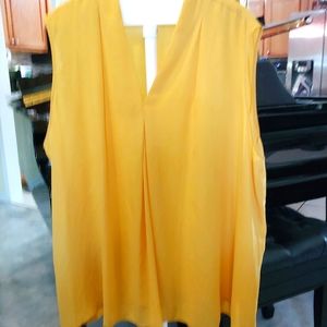 NWT Ashley Stewart Sleeveless Gold Tunic Top 30/32